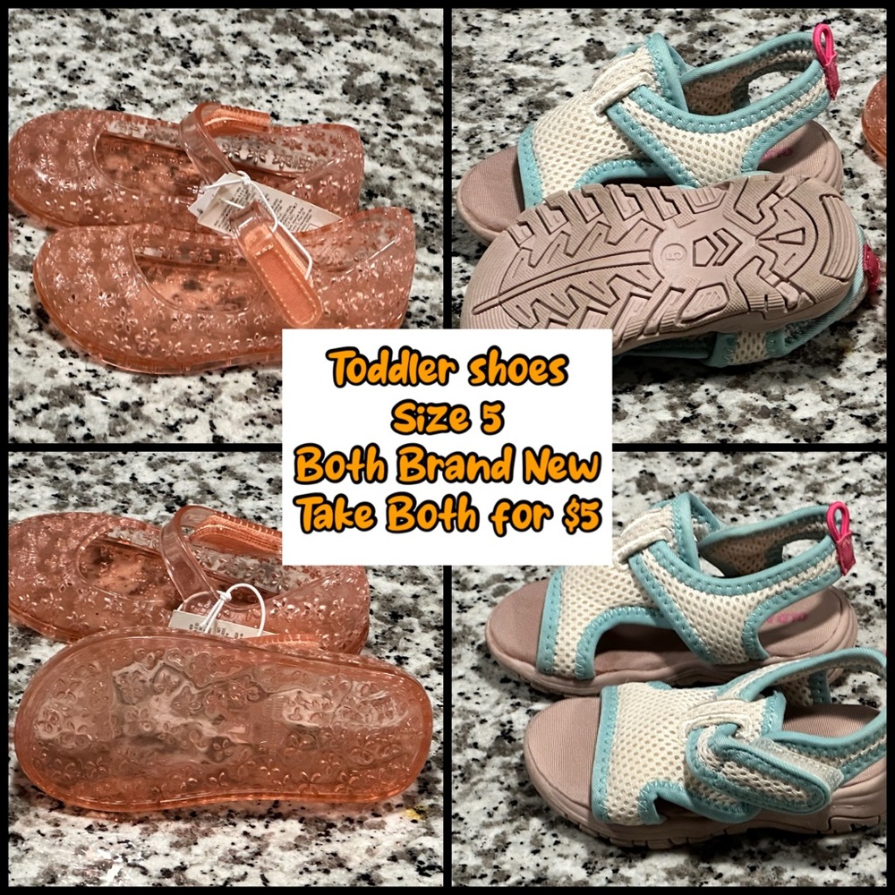 Kids Toddler Shoes - Orange and Blue